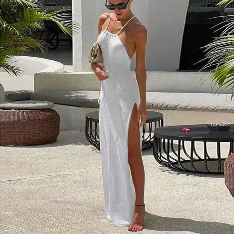 Robe De Soiree Dos Nu Sexy Ete Blanc S