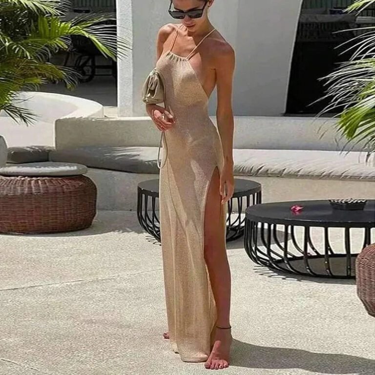 Robe De Soiree Dos Nu Sexy Ete Champagne S