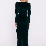 Robe De Soiree En Velours Chic Manche Longue