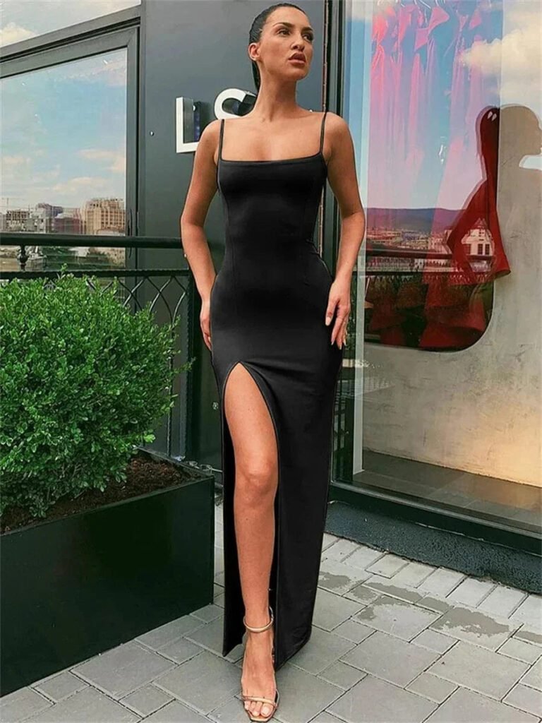 Robe De Soiree Fendue Chic Ete 3