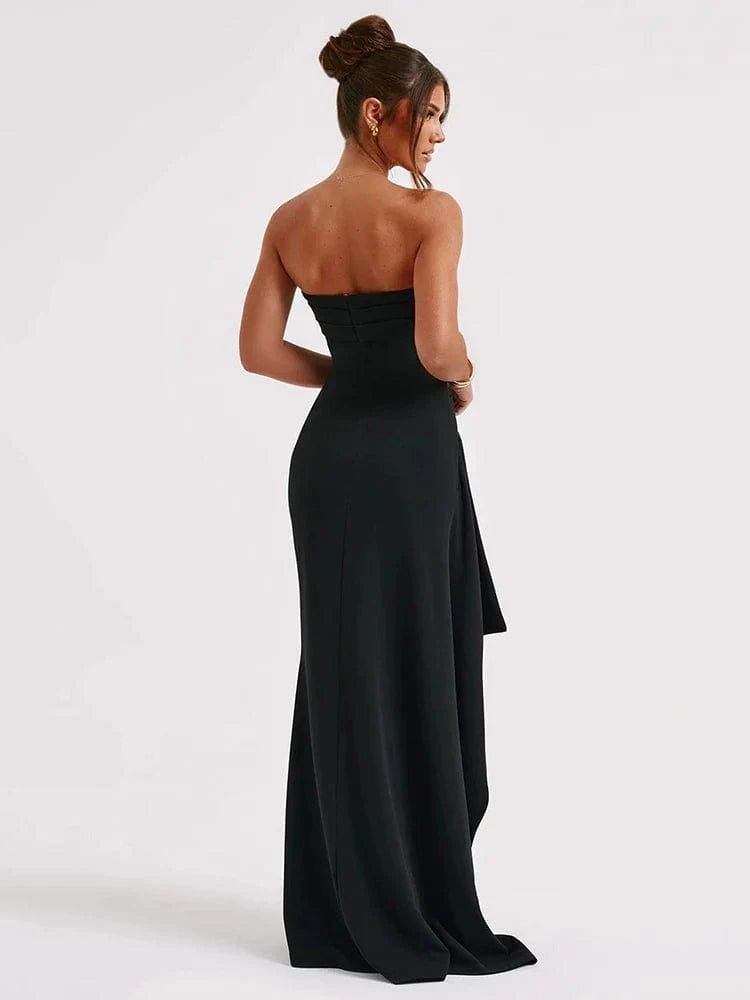 Robe De Soiree Fendue Noire 2