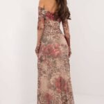 Robe De Soiree Fleurie Longue Epaules Denudees 2