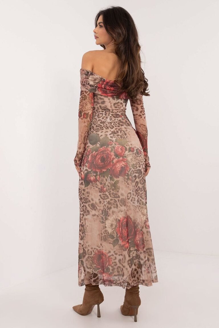 Robe De Soiree Fleurie Longue Epaules Denudees 2