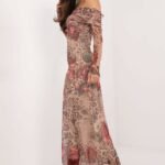 Robe De Soiree Fleurie Longue Epaules Denudees 3