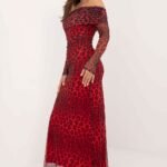 Robe De Soiree Fleurie Longue Epaules Denudees 8