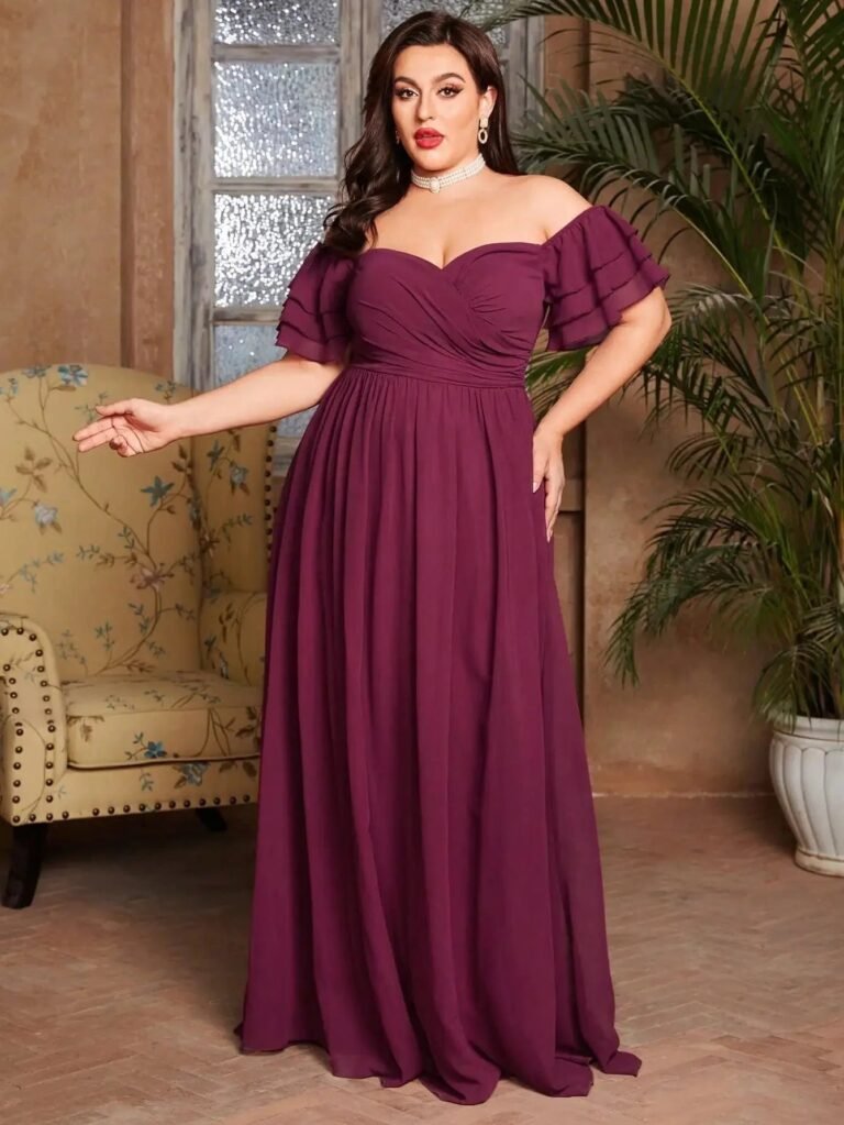 Robe De Soiree Grande Taille Bordeaux 2