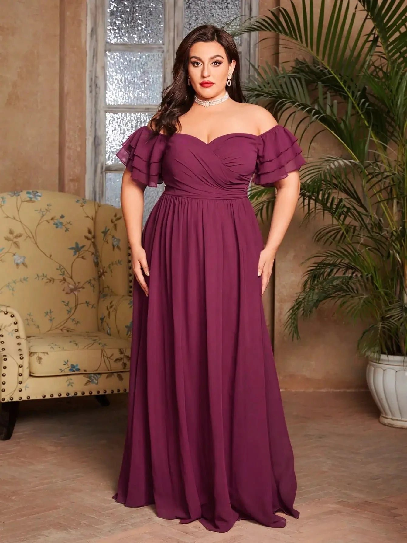 Robe De Soiree Grande Taille Bordeaux 3