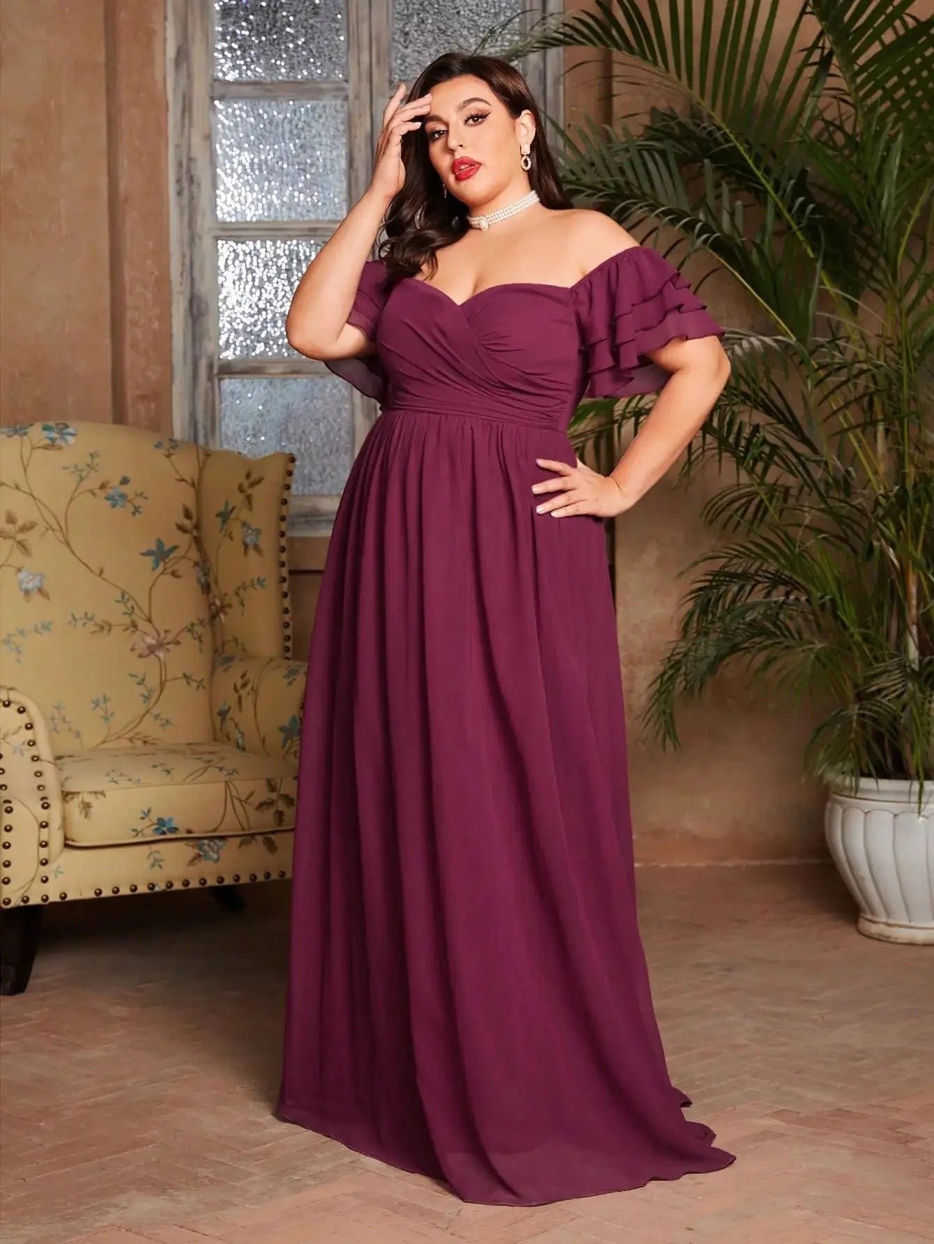 Robe De Soiree Grande Taille Bordeaux 4