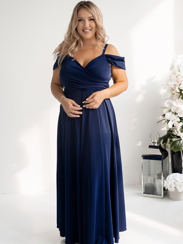 Robe De Soiree Grande Taille Princesse Bleu Marine 32