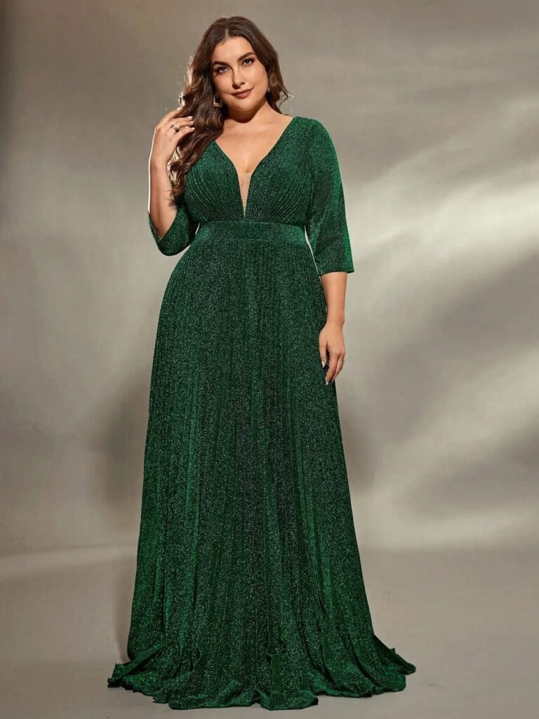 Robe De Soiree Grande Taille Verte Pour Mariage
