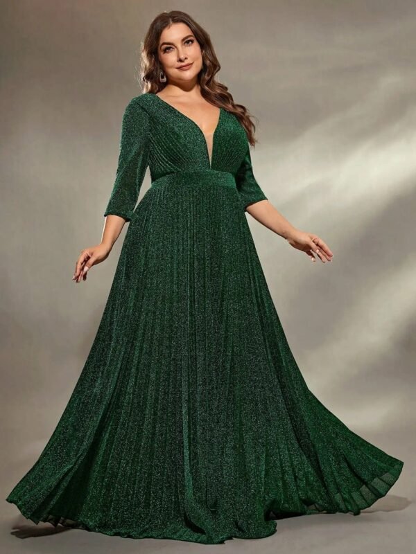 Robe De Soiree Grande Taille Verte Pour Mariage Vert 44