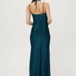 Robe De Soiree Longue Bleue Scintillante
