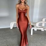 Robe De Soiree Longue Dos Nu Cuivre S