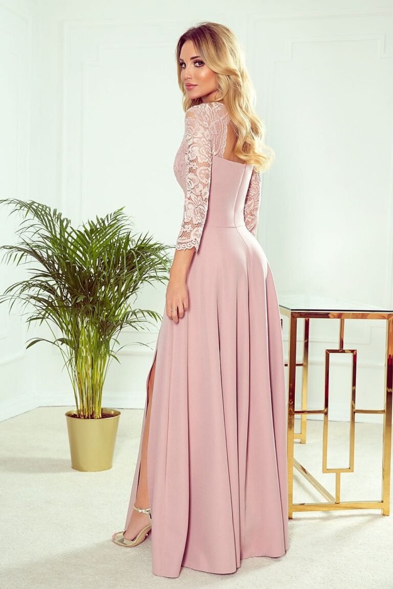 Robe De Soiree Longue Fendue Haut En Dentelle 10
