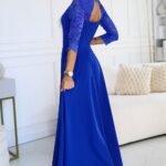 Robe De Soiree Longue Fendue Haut En Dentelle 4