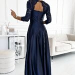 Robe De Soiree Longue Fendue Haut En Dentelle 6