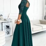 Robe De Soiree Longue Fendue Haut En Dentelle 8