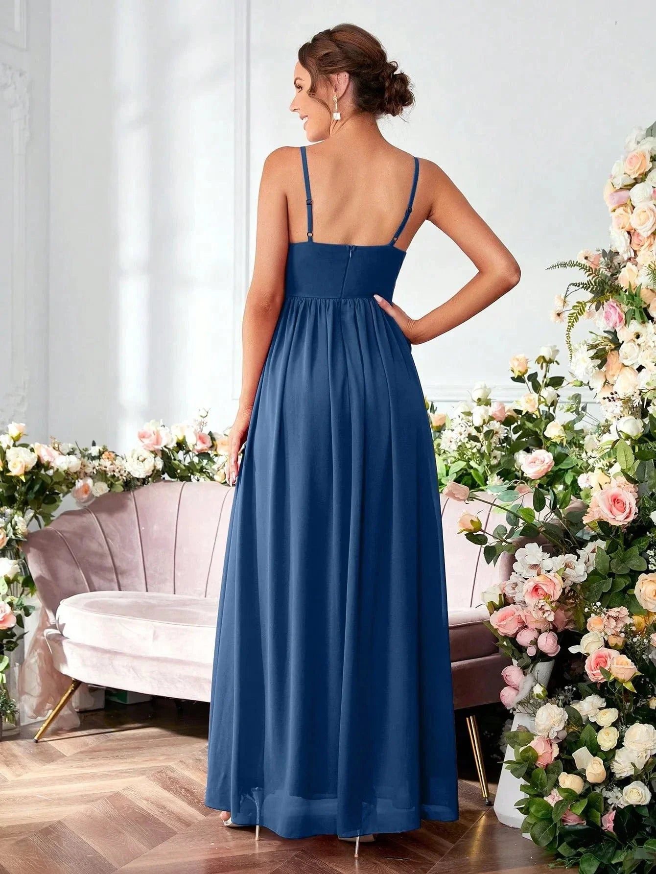 Robe De Soiree Longue Fluide Bretelles 3