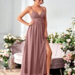 Robe De Soiree Longue Fluide Bretelles 5