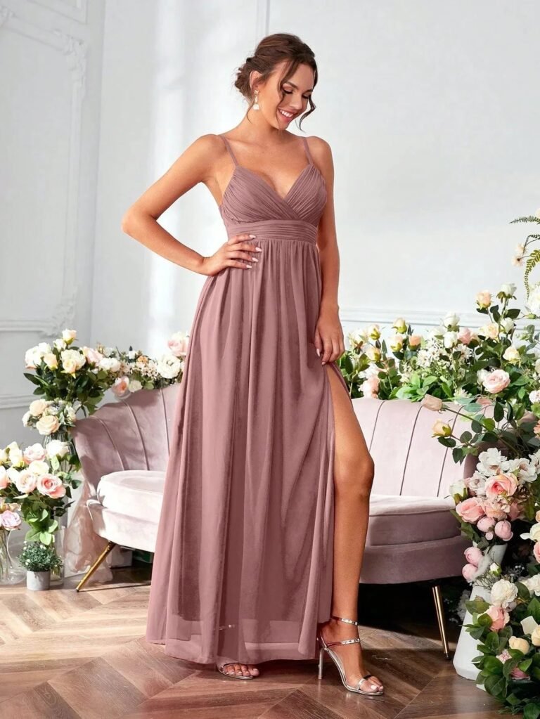 Robe De Soiree Longue Fluide Bretelles 5
