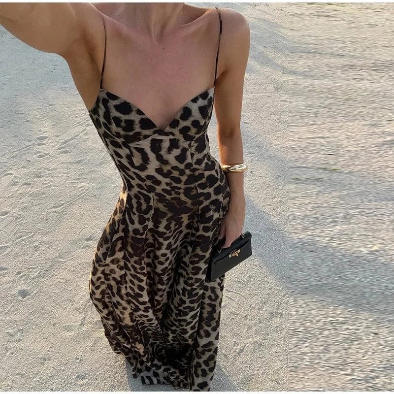 Robe De Soiree Longue Imprime Leopard 2