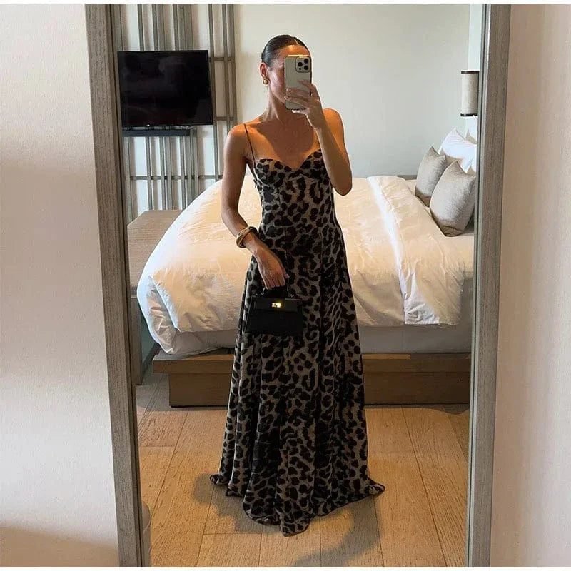 Robe De Soiree Longue Imprime Leopard 3