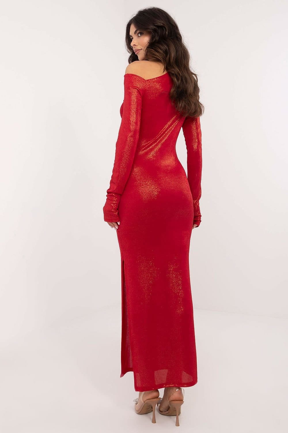 Robe De Soiree Longue Sequin Epaule Denudee 14