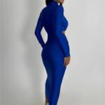 Robe De Soiree Manche Longue Col Roule 6
