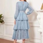 Robe De Soiree Manches Longues Col Rond