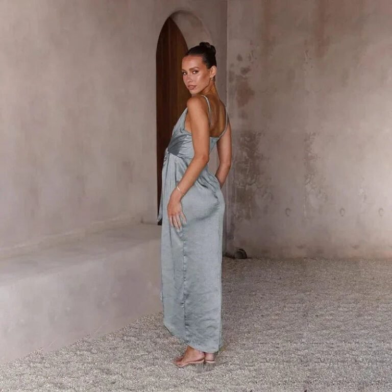 Robe De Soiree Mariage Argentee 2