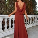Robe De Soiree Mariage Dos Nu Terracotta