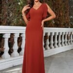 Robe De Soiree Mariage Dos Nu Terracotta 3