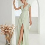 Robe De Soiree Mariage Elegante Verte 3