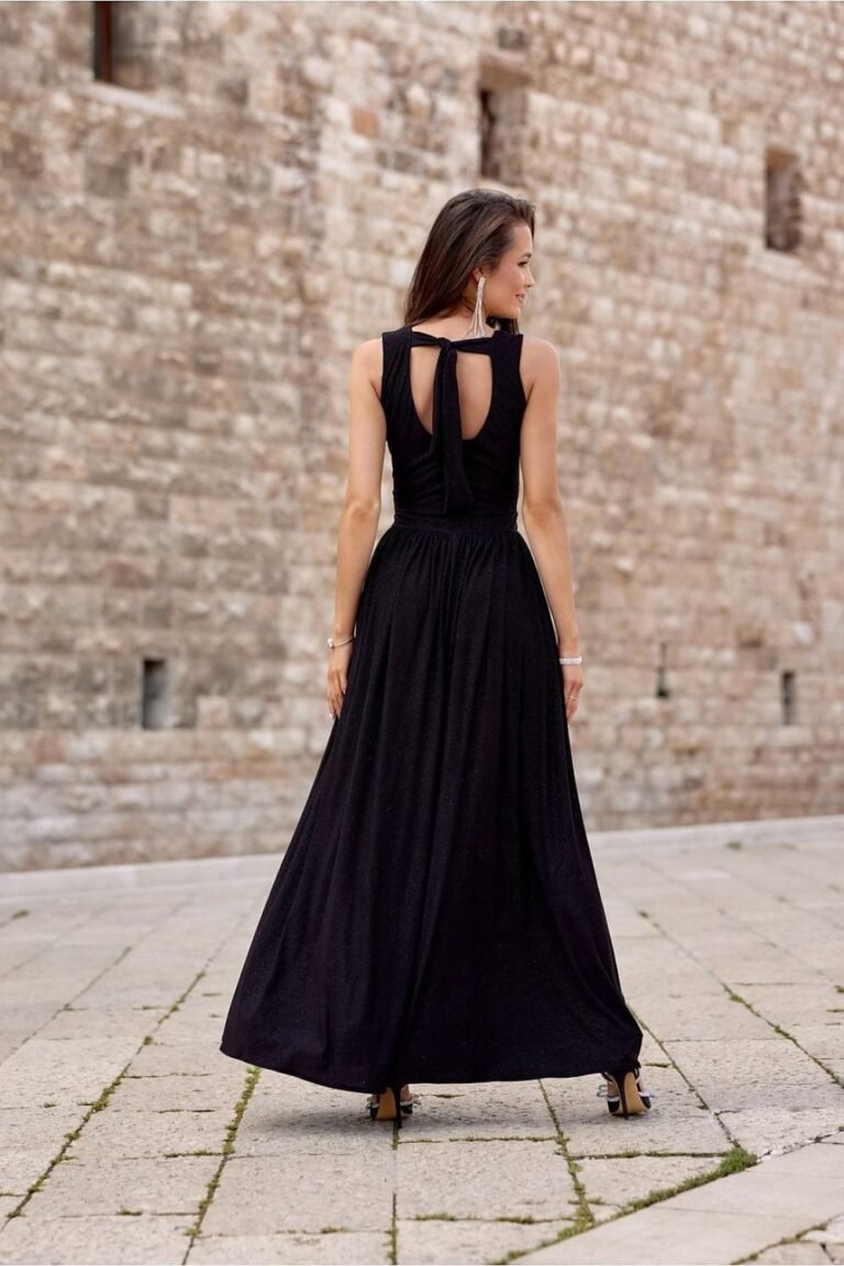 Robe De Soiree Mariage Longue Fendue Sans Manches 10