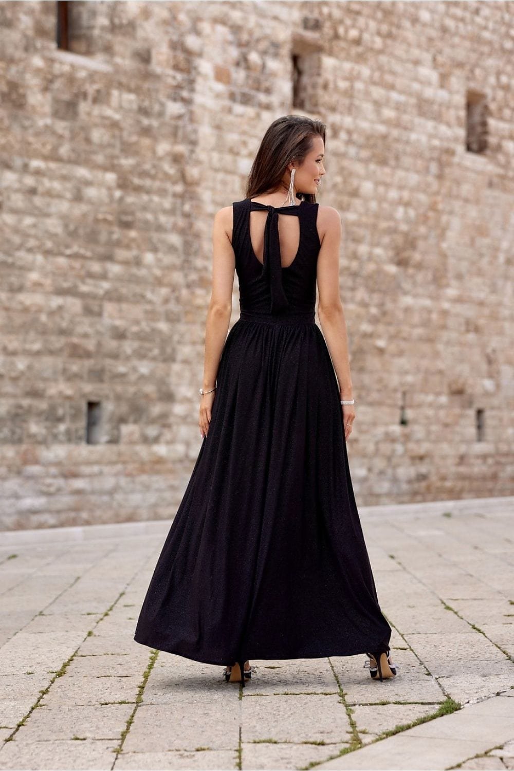 Robe De Soiree Mariage Longue Fendue Sans Manches 10