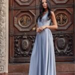 Robe De Soiree Mariage Longue Fendue Sans Manches