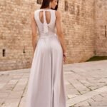 Robe De Soiree Mariage Longue Fendue Sans Manches 19