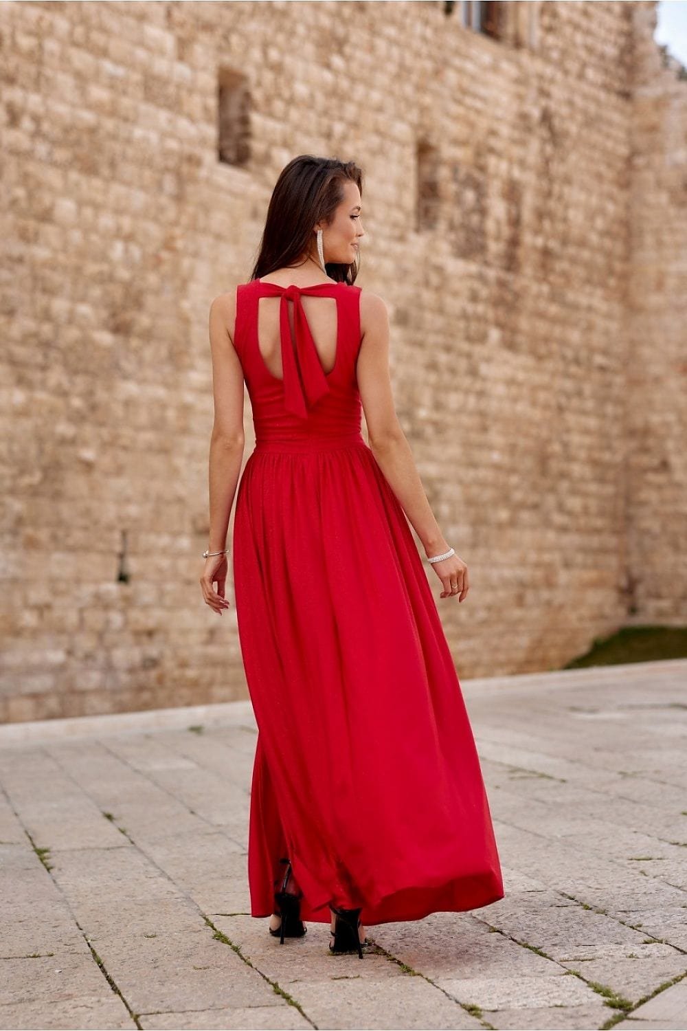 Robe De Soiree Mariage Longue Fendue Sans Manches 2
