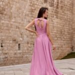 Robe De Soiree Mariage Longue Fendue Sans Manches 6