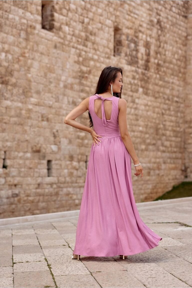 Robe De Soiree Mariage Longue Fendue Sans Manches 6