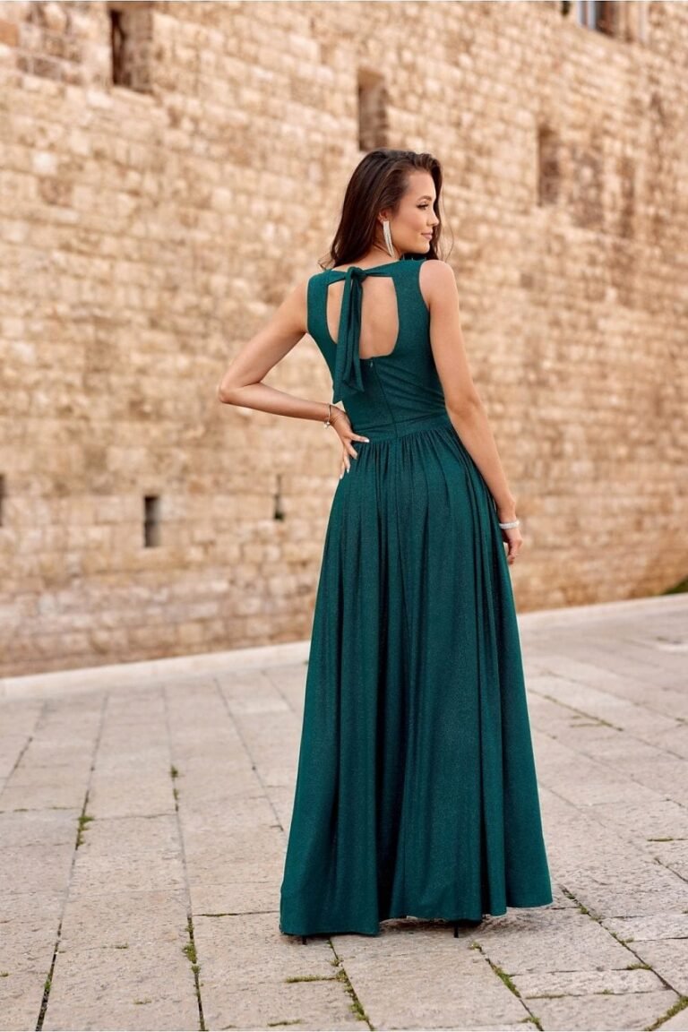 Robe De Soiree Mariage Longue Fendue Sans Manches 9
