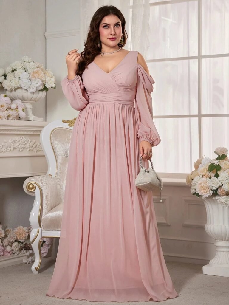 Robe De Soiree Mariage Rose Poudre Grande Taille Rose Poudre L