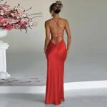 Robe De Soiree Mariage Sexy Dos Nu Satin 5