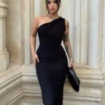 Robe De Soiree Midi Chic Moulante