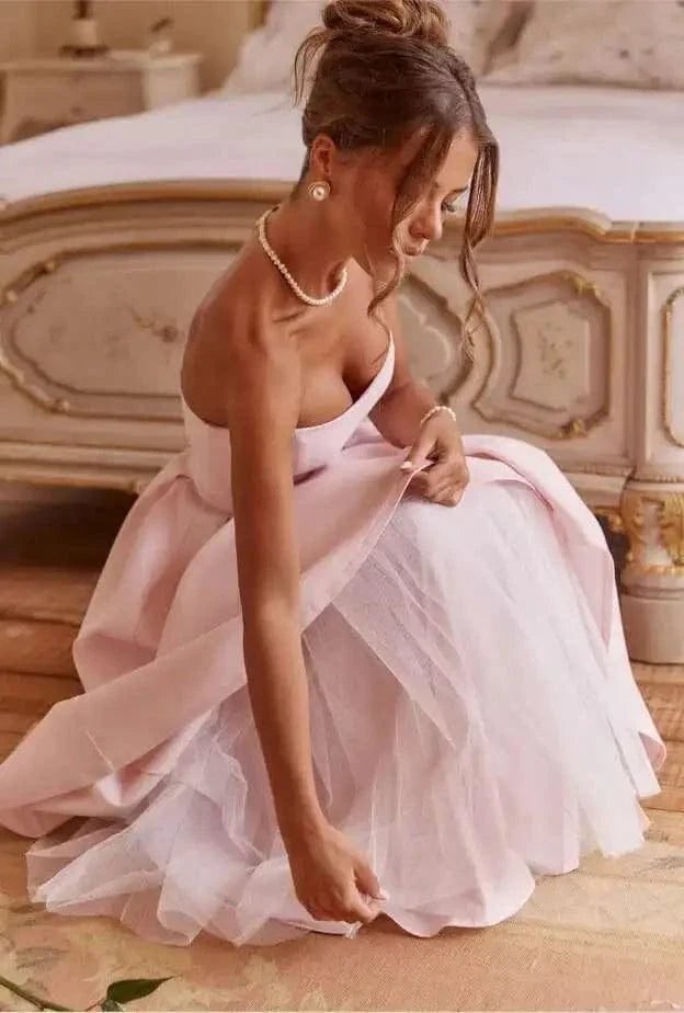 Robe De Soiree Midi Evasee Haut Bustier 6