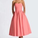 Robe De Soiree Midi Evasee Haut Bustier 8