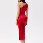 Robe De Soiree Moulante Asymetrique Rouge