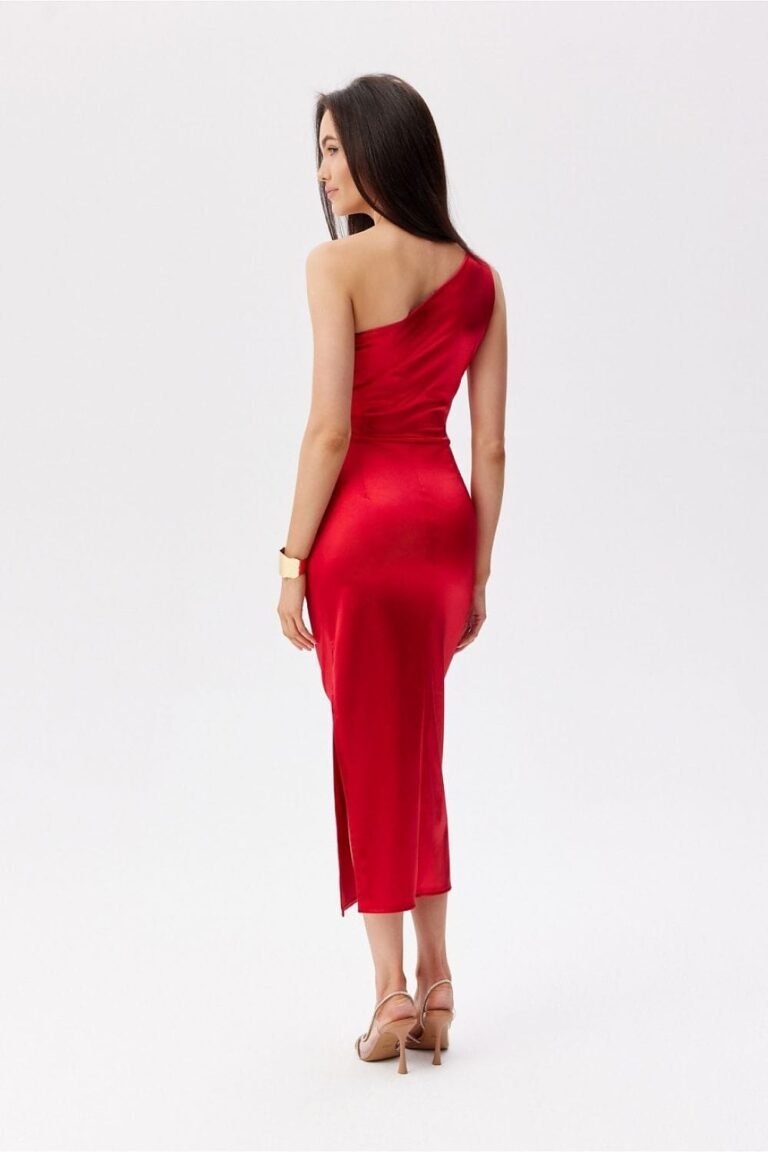 Robe De Soiree Moulante Asymetrique Rouge