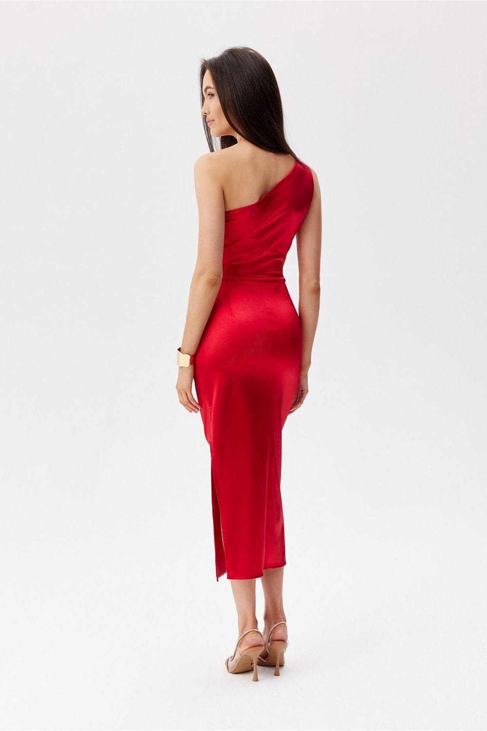 Robe De Soiree Moulante Asymetrique Rouge
