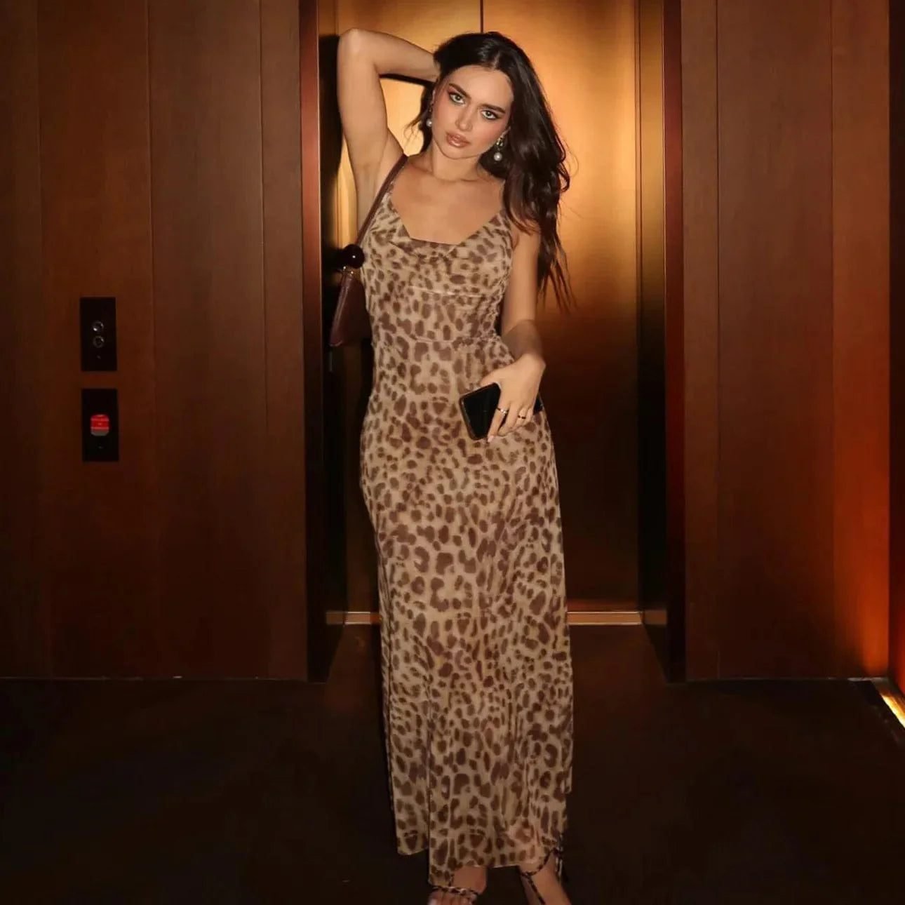 Robe De Soiree Moulante Leopard